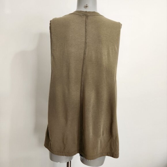 Lucky Brand Neutral Floral Button Front Tie Waist Short Sleeve Size L - Picture 6 of 10